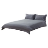 Super King Stonewashed Cotton Bedding Set,  Slate