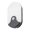 Swona 15 Watt LED Outdoor Oval Bulkhead Light with PIR,  Black