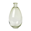 Tall Recycled Round Glass Vase,  Green Tint