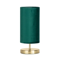 Taylor Velvet Table Lamp,  Green and Brass