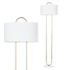 Titus Marble Floor Lamp,  Brass