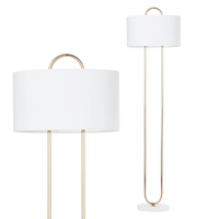 Titus Marble Floor Lamp,  Brass