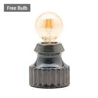 Tizzo Retro Vessel Table Lamp with 95mm Bulb,  Dark Grey
