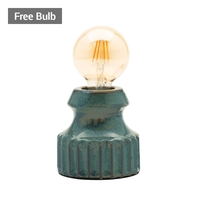 Tizzo Retro Vessel Table Lamp with 95mm Bulb,  Teal