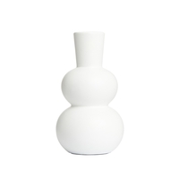 Totem Bump Ceramic Vase,  White