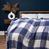 Trieste Feather Woven Throw,  Blue