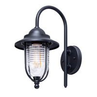 Walker Outdoor Fishermans Style Wall Light,  Black