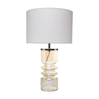 Willow Ribbed Glass Table Lamp,  Champagne