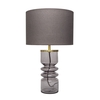 Willow Ribbed Glass Table Lamp,  Smoke