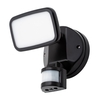 Wilson Single 10 Watt LED Outdoor Flood Light with PIR Sensor,  Black