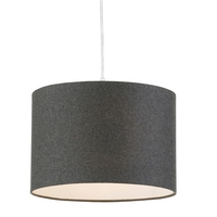 Woven Wool Easyfit Lampshade,  Grey