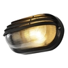 Wyre Oval Outdoor Bulkhead Eyelid Wall Light,  Black