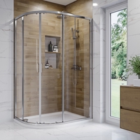 1200x800 Right Hand Offset Quadrant Shower Enclosure with Shower Tray - Carina