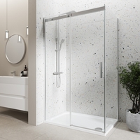 1200x800mm Frameless Rectangular Sliding Shower Enclosure - Aquila