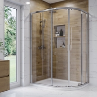 1200x800mm Left Hand Offset Quadrant Shower Enclosure with Shower Tray- Carina