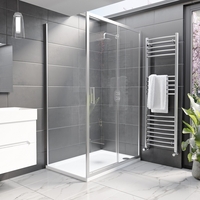 1200x800mm Rectangular Sliding Shower Enclosure with Shower Tray - Pavo