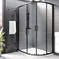 1200x900mm Black Offset Quadrant Shower Enclosure - Pavo