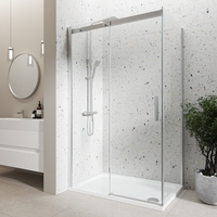 1200x900mm Frameless Rectangular Sliding Shower Enclosure - Aquila