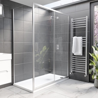 1400x800mm Rectangular Sliding Shower Enclosure with Shower Tray- Pavo