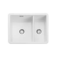 1.5 Bowl Undermount White Ceramic Kitchen Sink - Rangemaster Rustiqe