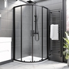 8mm Black Quadrant 900mm Shower Enclosure with Shower Tray - Pavo
