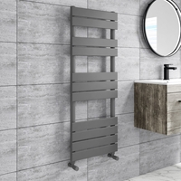 Anthracite Heated Towel Rail Radiator 1200 x 450mm - Tundra