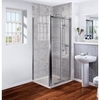 Bi-Fold Door Enclosure 800mm with Side Panel 1000mm - 6mm Glass - Aquafloe Range