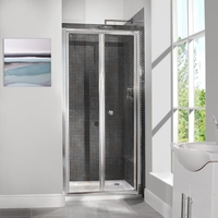 Bi-Fold Shower Door 800mm - 6mm Glass - Aquafloe Range