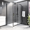 Black 1500 x 800 Rectangular Shower Enclosure - Pavo