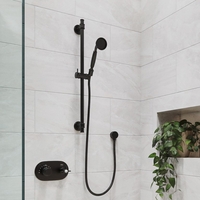 Black Concealed Shower Mixer with Dual Control & Slide Rail Kit and Handset - Camden