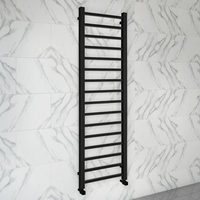 Black Heated Towel Rail Radiator 1600 x 500mm - Sonoran