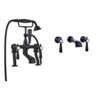 Black Wall Mounted Bath Shower and Basin Tap Pack - Helston
