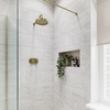 Brass Concealed Shower Mixer with Dual Control & Round Wall Mounted Head - Camden