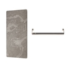 Brown Vertical Electric Designer Radiator 1000 x 500mm with Polished Stainless Steel Towel Rail - Vetro