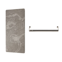 Brown Vertical Electric Designer Radiator 1000 x 500mm with Polished Stainless Steel Towel Rail - Vetro