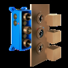 Brushed Bronze Triple Outlet Square Thermostatic Shower Valve