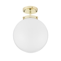 Gold Bathroom Globe Ceiling Light - Porto