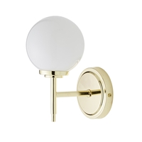 Gold Bathroom Globe Wall Light - Porto