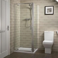 Pivot Door Enclosure 900mm with Option of Shower Door & Side Panel 700mm - 6mm Glass - Aqualine Range