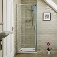 Pivot Shower Door 800mm - 6mm Glass - Aqualine Range