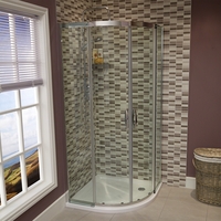 Quadrant Shower Enclosure 900 x 900mm - 8mm Glass - Aquafloe Iris Range