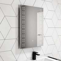 Rectangular LED Bathroom Mirror with Demister 500 x 700mm - Leo
