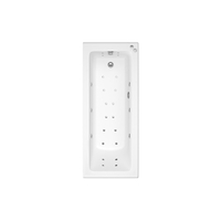Single Ended Whirlpool Spa Bath with 14 Whirlpool & 12 Airspa Jets 1700 x 750mm - Rutland