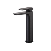 Tall Black Single Lever Basin Mixer Tap - Zana