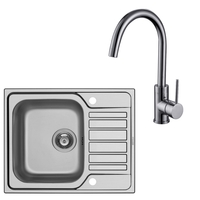 Taylor & Moore Single Bowl Stainless Steel Chrome Kitchen Sink & Single Lever Mixer Tap