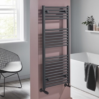 Towelrads Pisa Black Heated Towel Rail Radiator - 1200 x 500mm