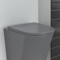 Verona Wall Hung Soft Close Toilet Seat - Matt Grey