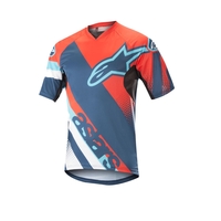 ALPINESTARS Racer Short Sleeve Jersey 2018 Energy Orange/Poseidon Blue L