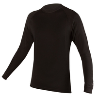 ENDURA BaaBaa Merino Base Layer,  Long Sleeve-Black-X Large