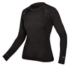 ENDURA BaaBaa,  Womens Long Sleeved Merino Base Layer-Black-X Large